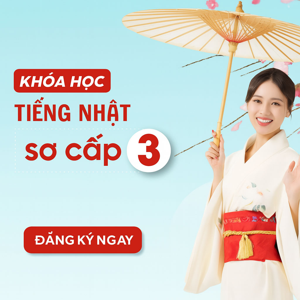 Share khóa học tiếng Nhật sơ cấp 3 hay nhất