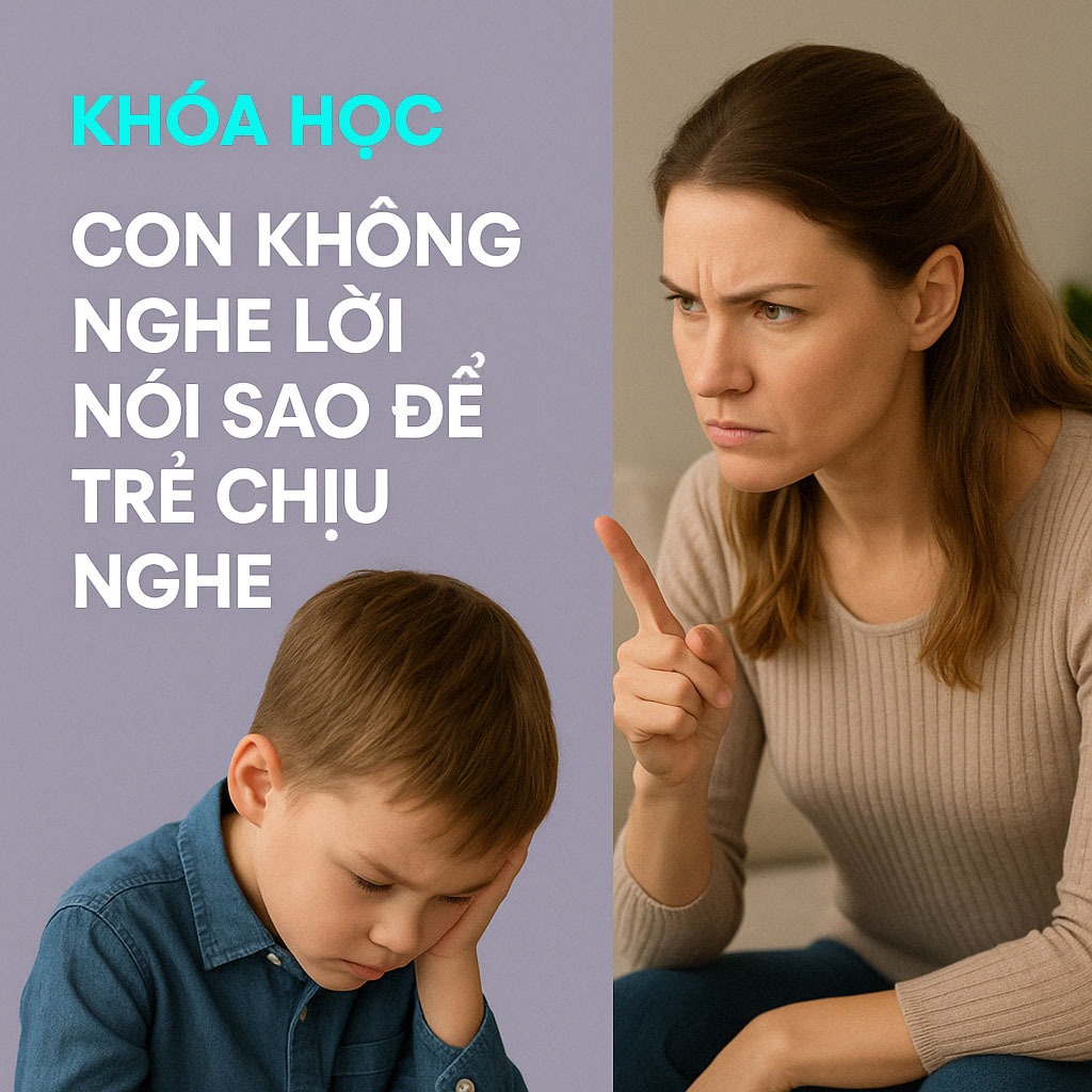 Khóa học Con không nghe lời nói sao để trẻ chịu nghe