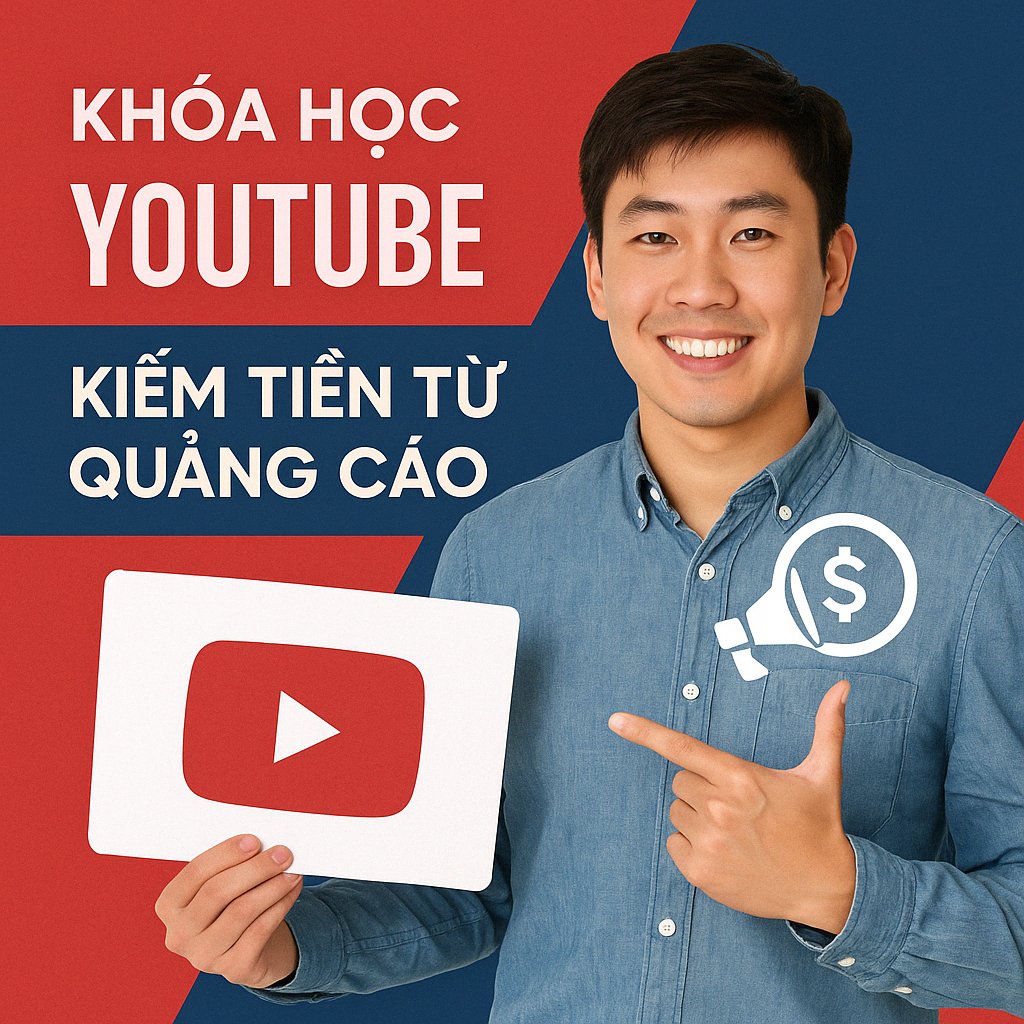 Khóa học Youtube kiếm tiền từ quảng cáo