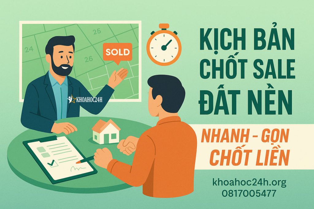Kịch bản chốt sale đất nền Nhanh gọn chốt liền