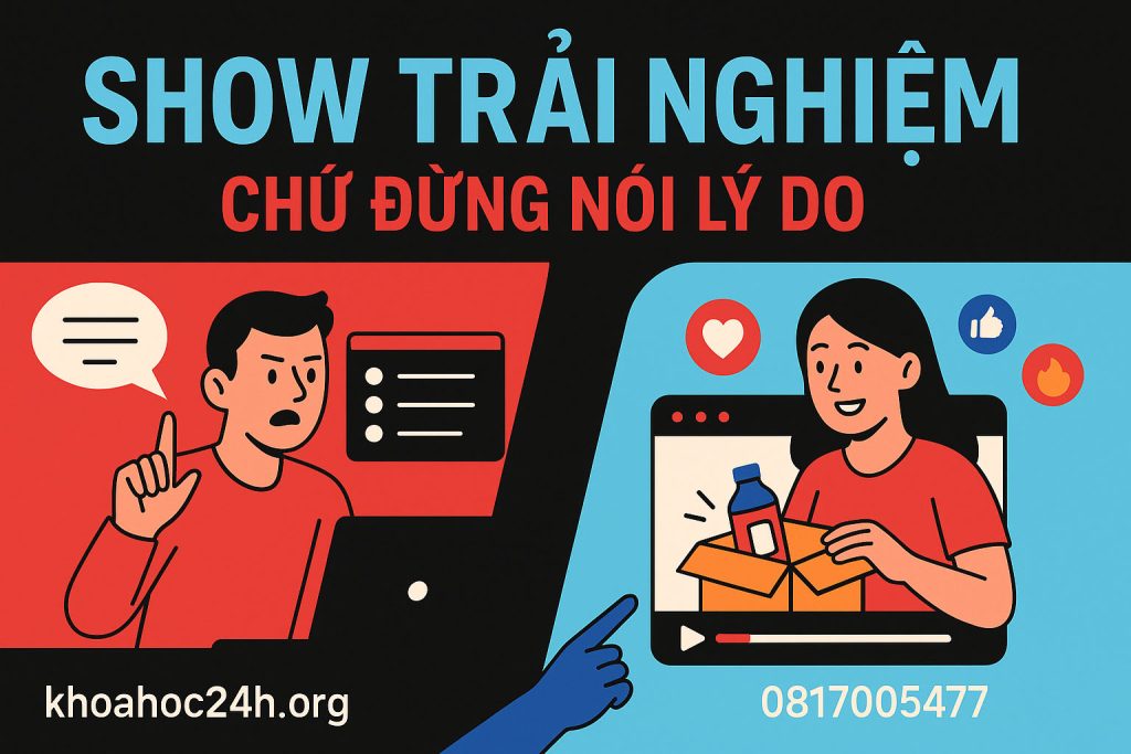 Show trải nghiệm – chứ đừng nói lý do