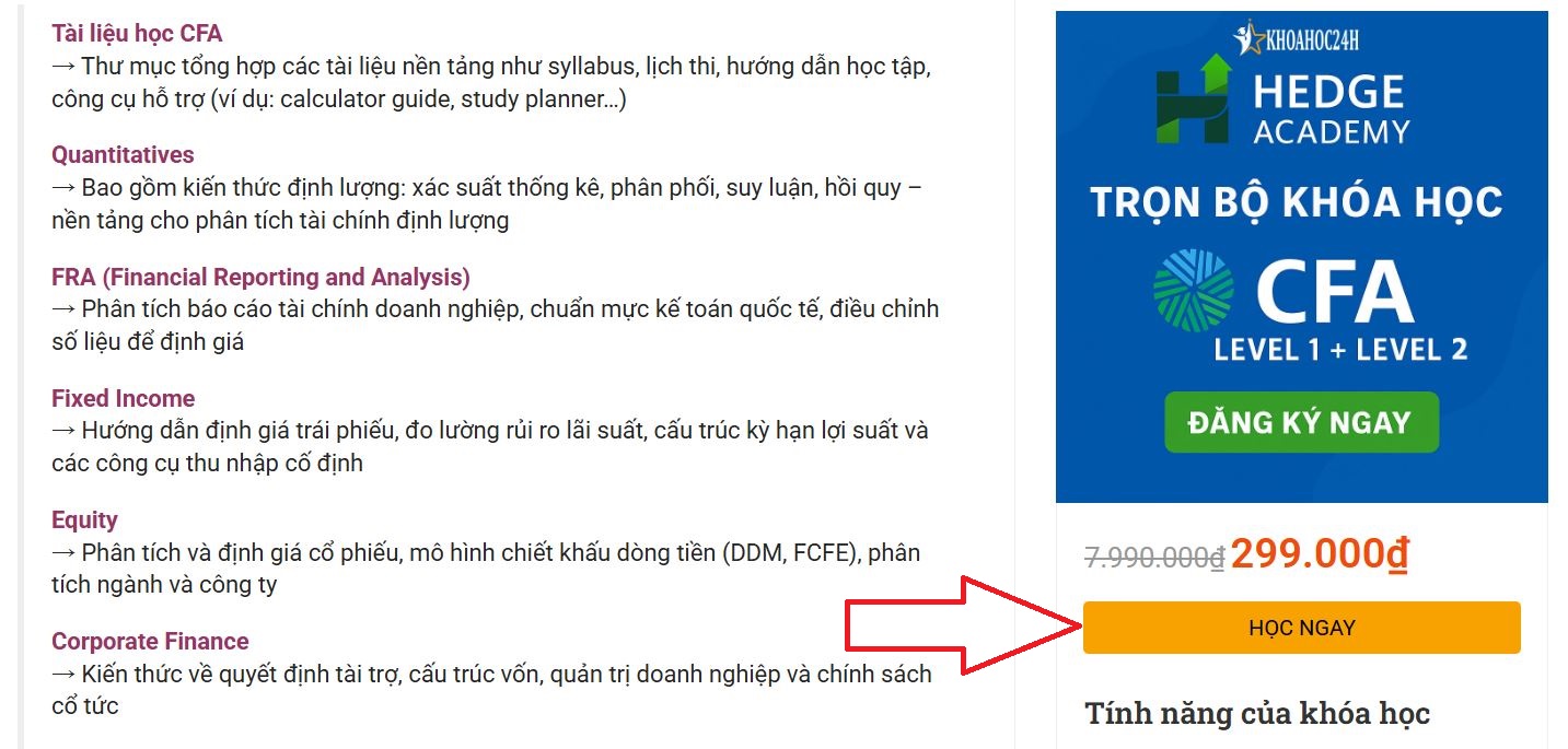 hướng dẫn mua khóa học