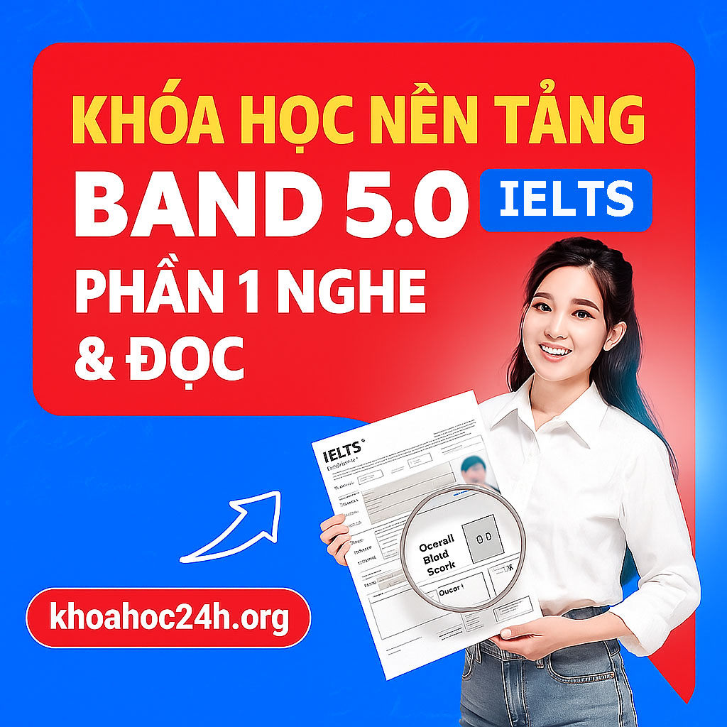 IELTS nền tảng 5.0 Phần 1 (Nghe – đọc)