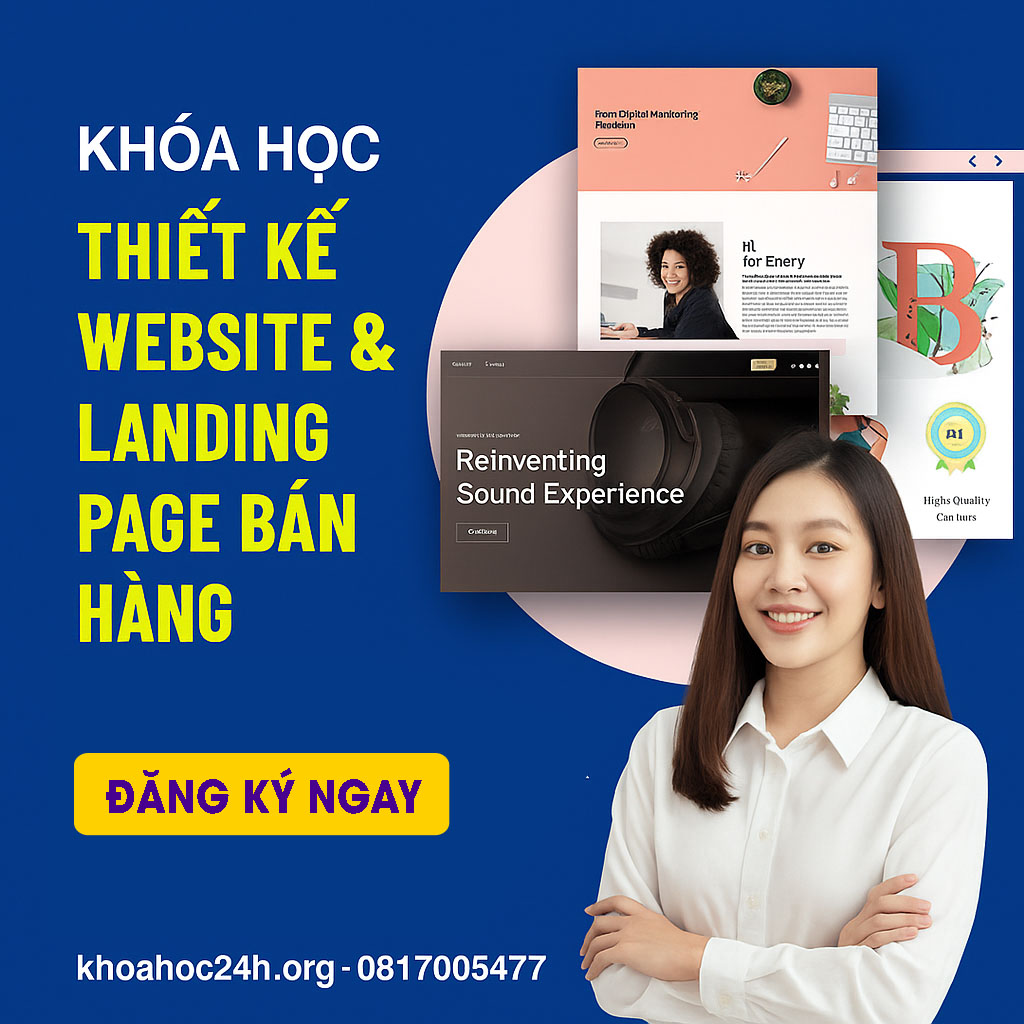 Khóa Học Thiết Kế Website & Landing Page Bán Hàng Trong 3 Tuần