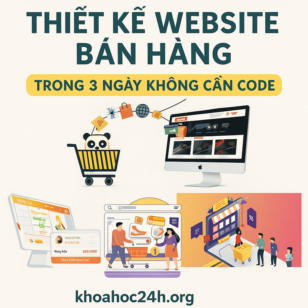 Khóa học Thiết kế website bán hàng 3 ngày không cần code