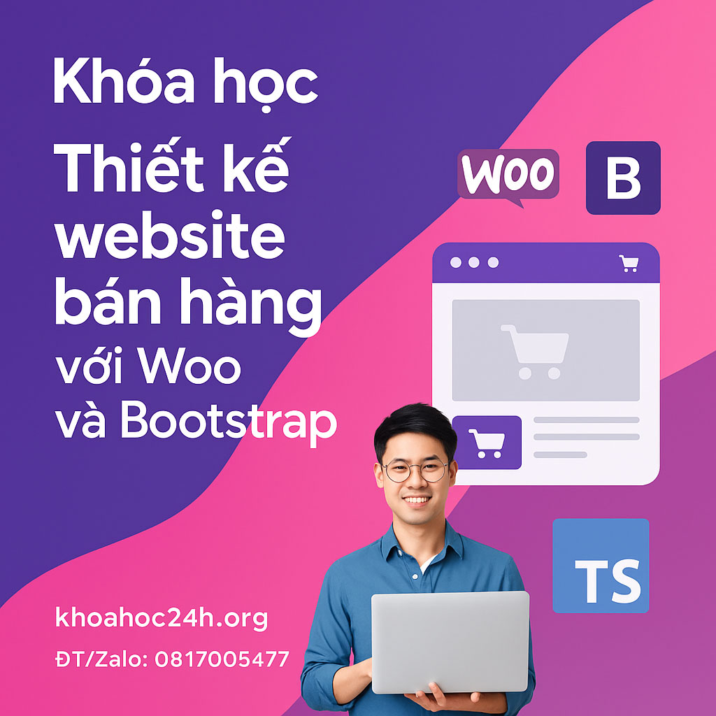 Khóa học Thiết kế website bán hàng với Woo và Bootstrap