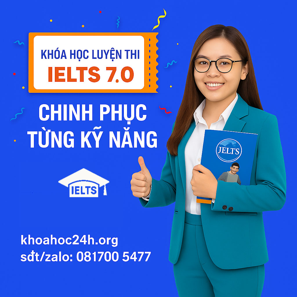 Luyện Thi IELTS 7.0 – Chiến Lược Chinh Phục Từng Kỹ Năng