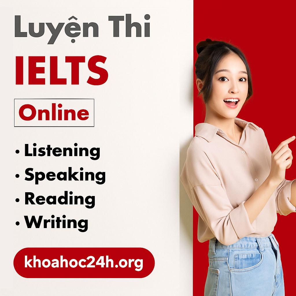 Luyện thi IELTS online- listening- speaking- reading- writing