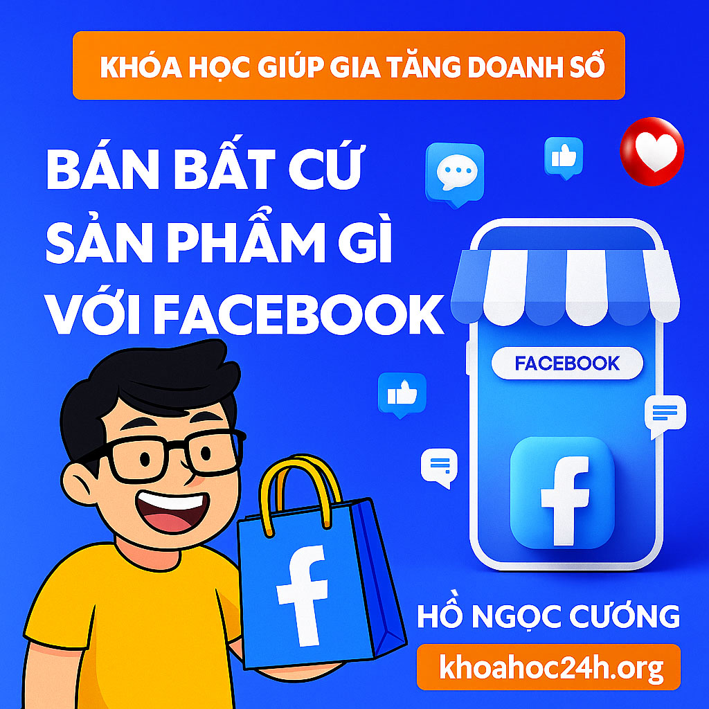 khóa học Bán Bất Cứ Sản Phẩm Gì Trên Facebook – Hồ Ngọc Cương