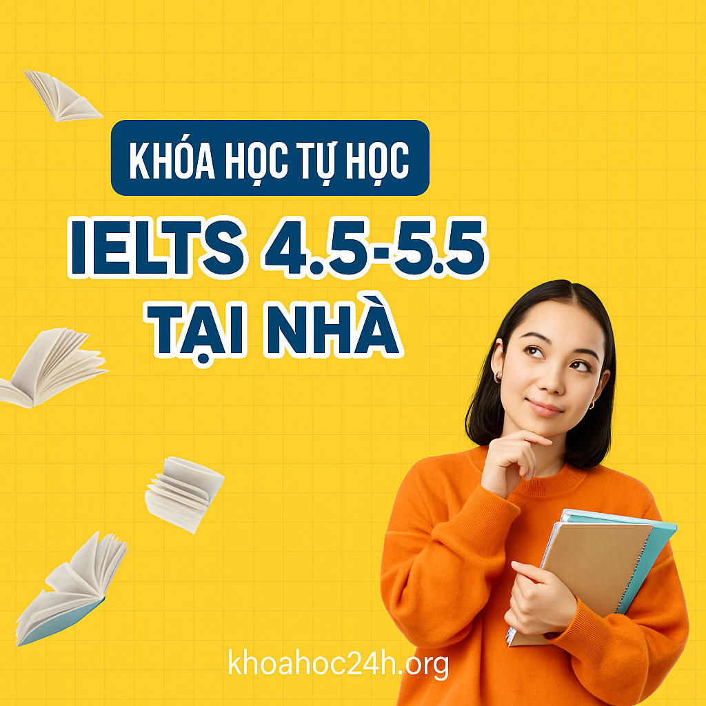 khóa học Tự học IELTS 4.5 – 5.5 tại nhà