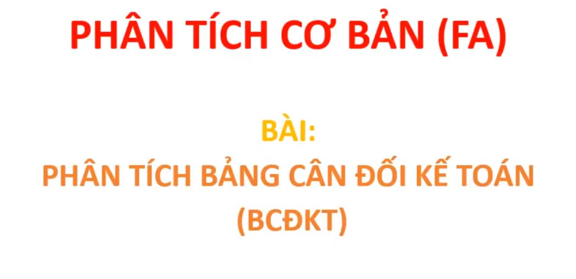 phân tích cơ bản chứng khoán