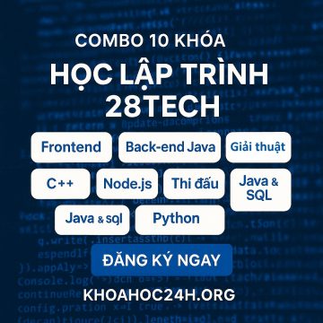 combo 10 khóa học lập trình 28tech
