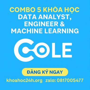 Combo Full 5 Khóa Học Data Analyst, Engineer & Machine Learning Cùng Cole