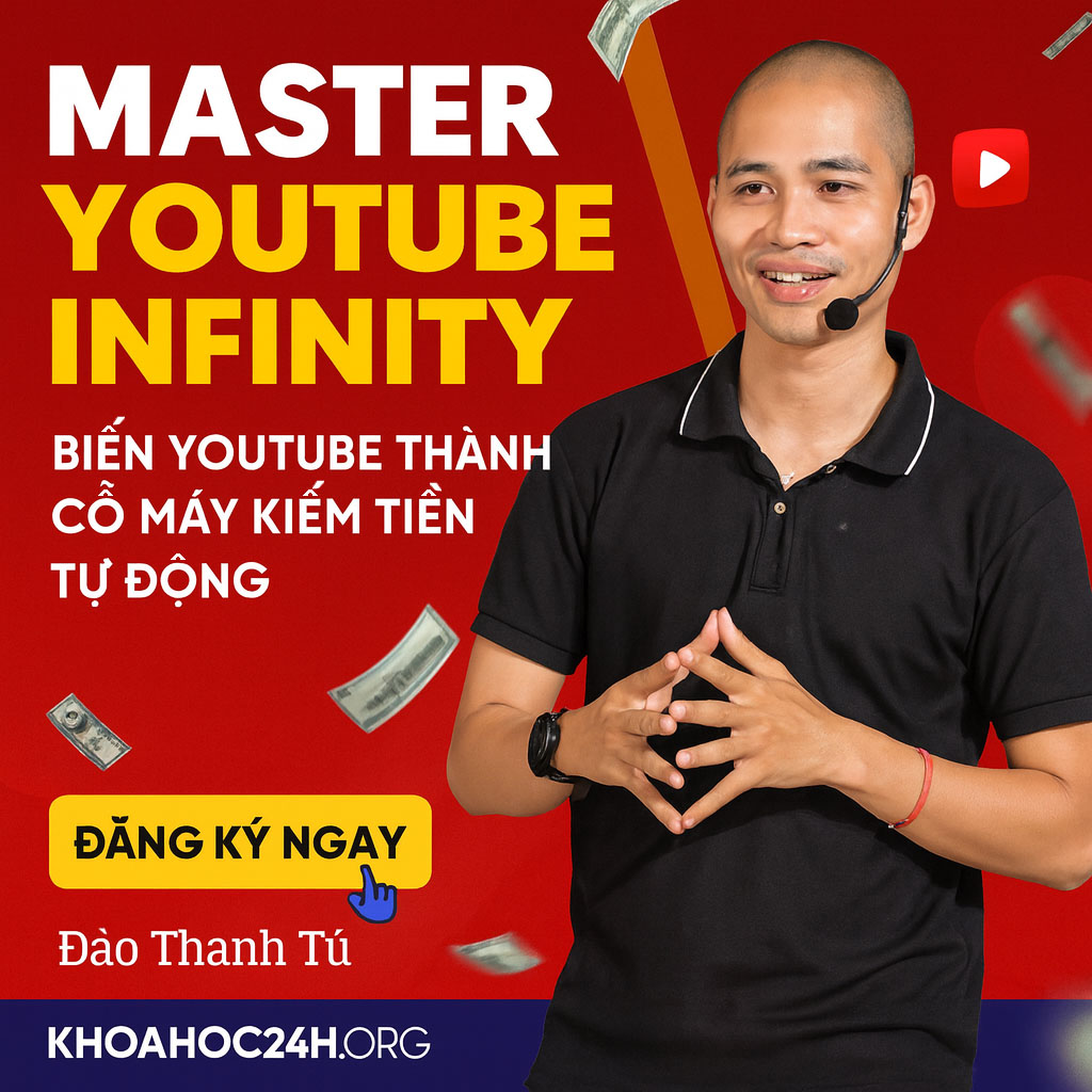 Khóa Học Master YouTube Infinity – Biến YouTube Thành Cỗ Máy Kiếm Tiền
