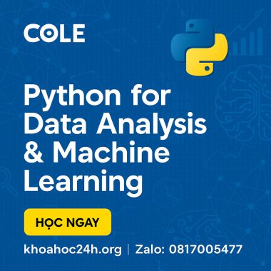 Khóa Học Python for Data Analysis & Machine Learning – Cùng Cole