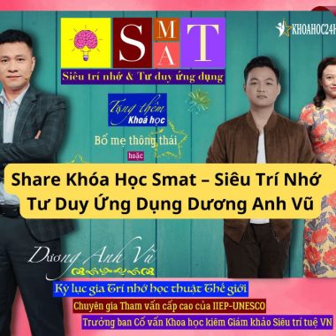 Khóa Học SMAT – Siêu Trí Nhớ &Tư Duy Ứng Dụng cùng Dương Anh Vũ