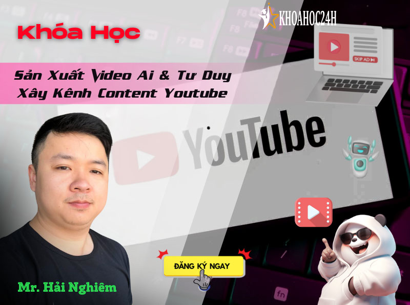 Khóa Học Sản Xuất Video AI & Tư Duy Xây Kênh Content YouTube cùng Hải Nghiêm