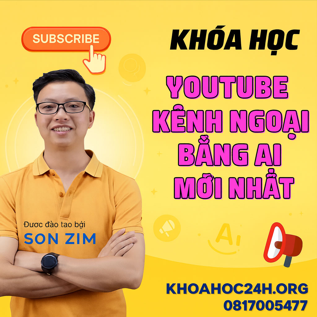 Khóa Học Youtube Kênh Ngoại Bằng AI Mới Nhất Cùng Sơn Zim cover