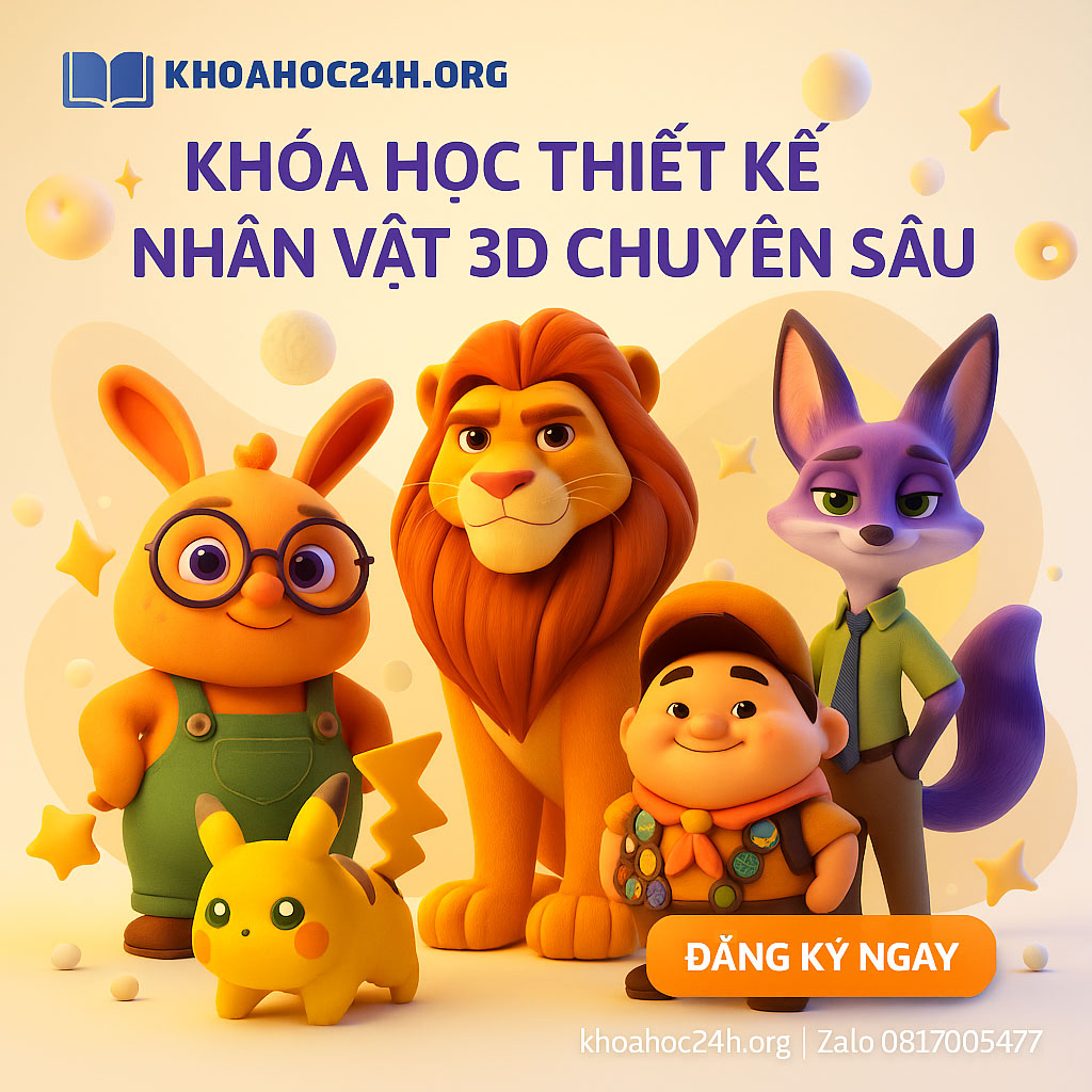 Share Khóa học Thiết Kế Nhân Vật 3D Chuyên Sâu