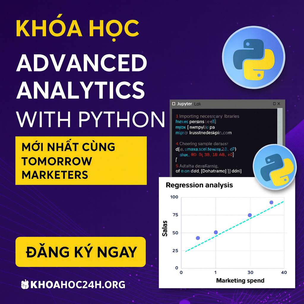 Khóa Học Advanced Analytics With Python Mới Nhất Tomorrow Marketers