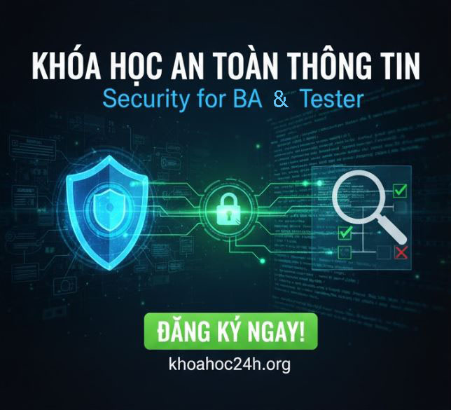 Khóa Học An Toàn Thông Tin – Security for BA Tester 2025 Khóa Học An Toàn Thông Tin – Security for BA Tester 2025