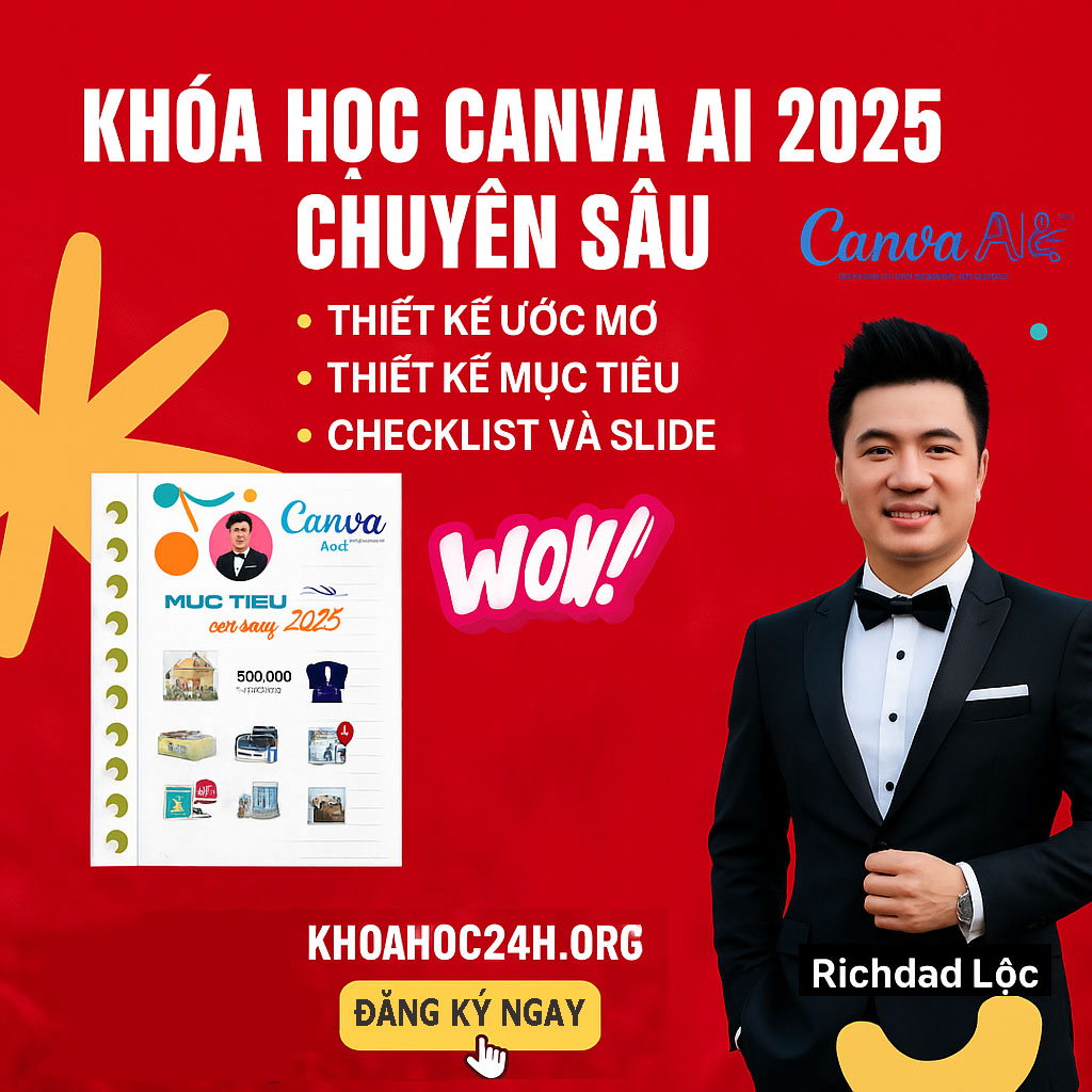 Khóa Học Canva AI 2025 Chuyên Sâu Richdad Lộc