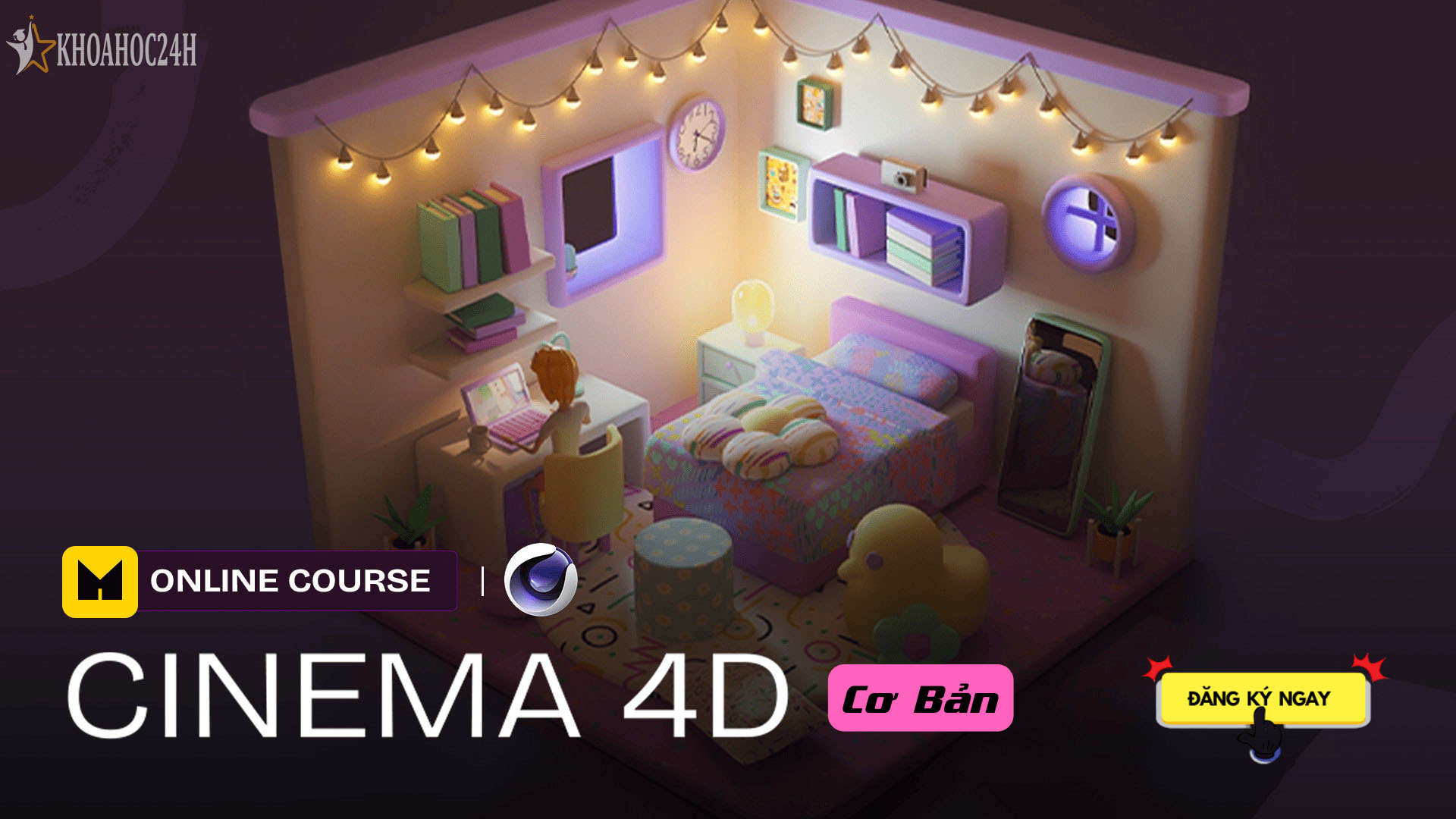 Khóa Học Cinema 4D Cơ Bản 3D Modeling, Lighting & Rendering