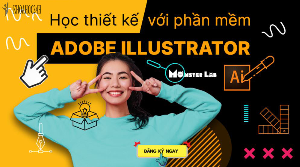 Khóa Học Illustrator Cơ Bản 2025 Cùng Monster Lab Academy