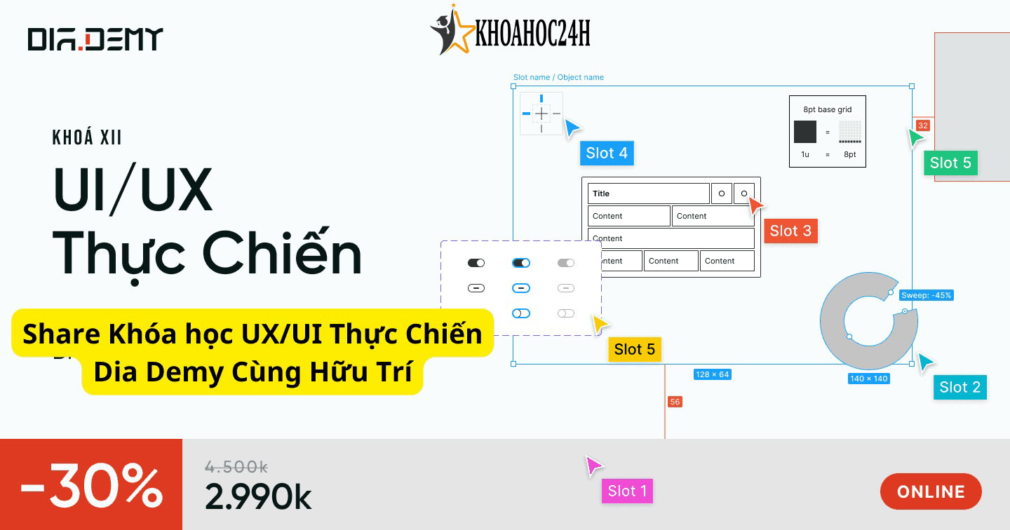 Khóa Học UX UI Thực Chiến Dia Demy cùng Hữu Trí