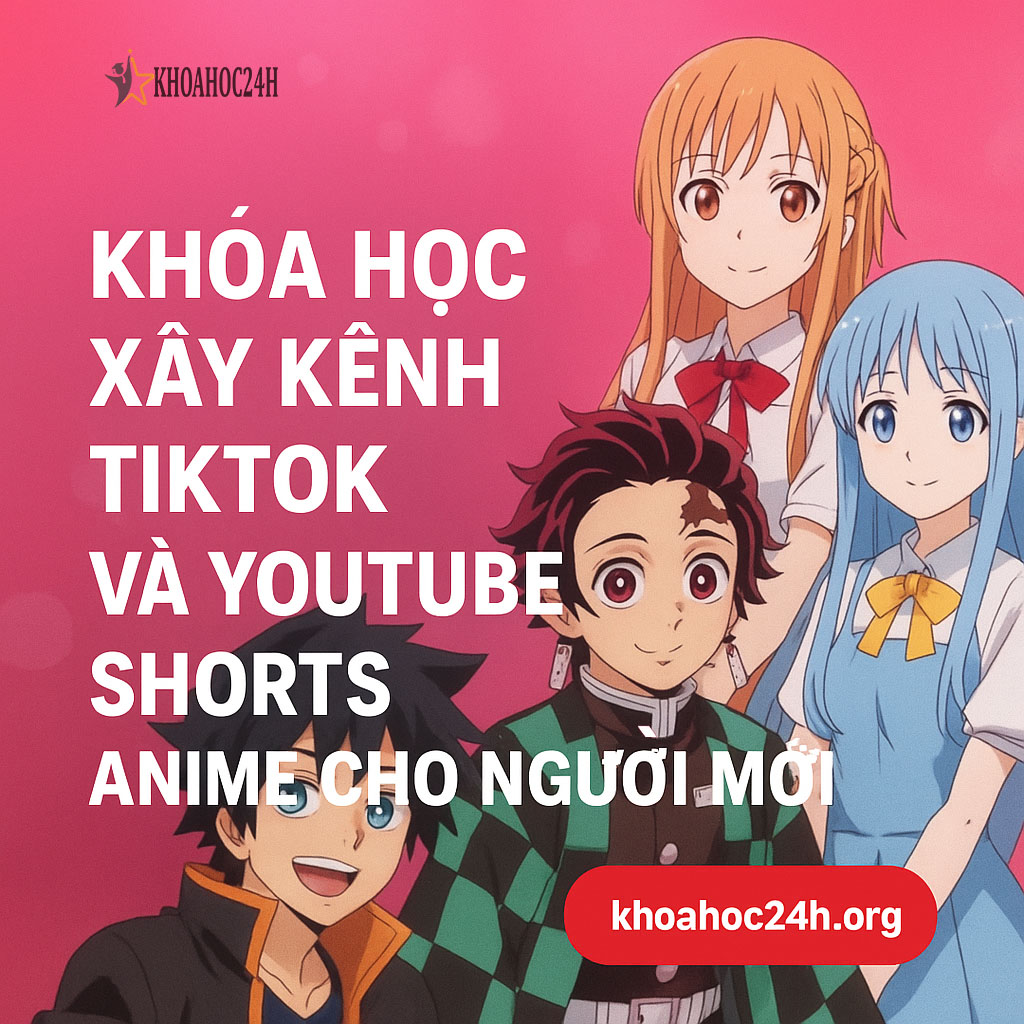 Khóa Học Xây Kênh TikTok và Youtube Shorts Anime Cho Người Mới Khóa Học Xây Kênh TikTok và Youtube Shorts Anime Cho Người Mới