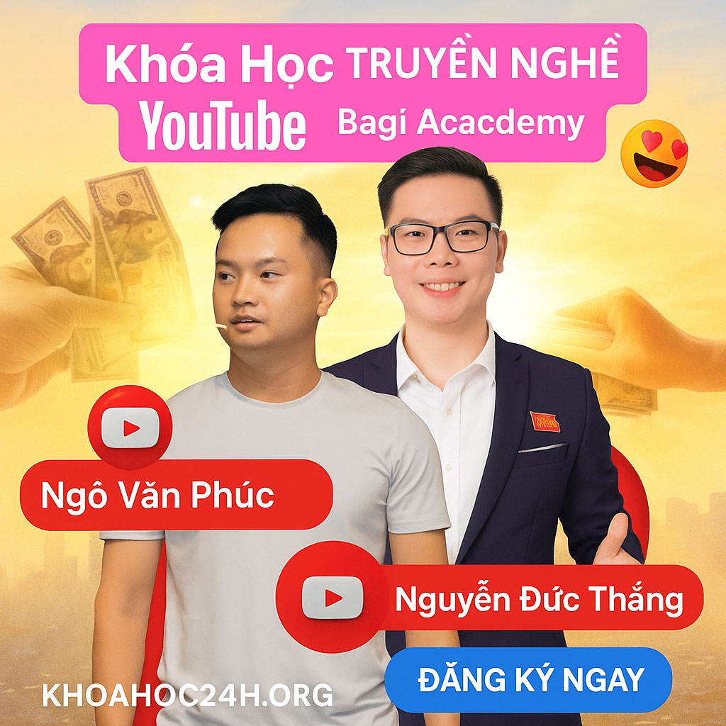Share Khóa Học Truyền Nghề YouTube Bagi Academy