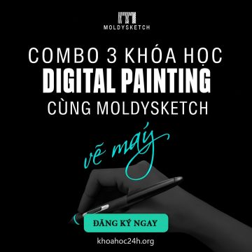 Combo 3 Khóa Học Digital Painting Cùng Moldysketch