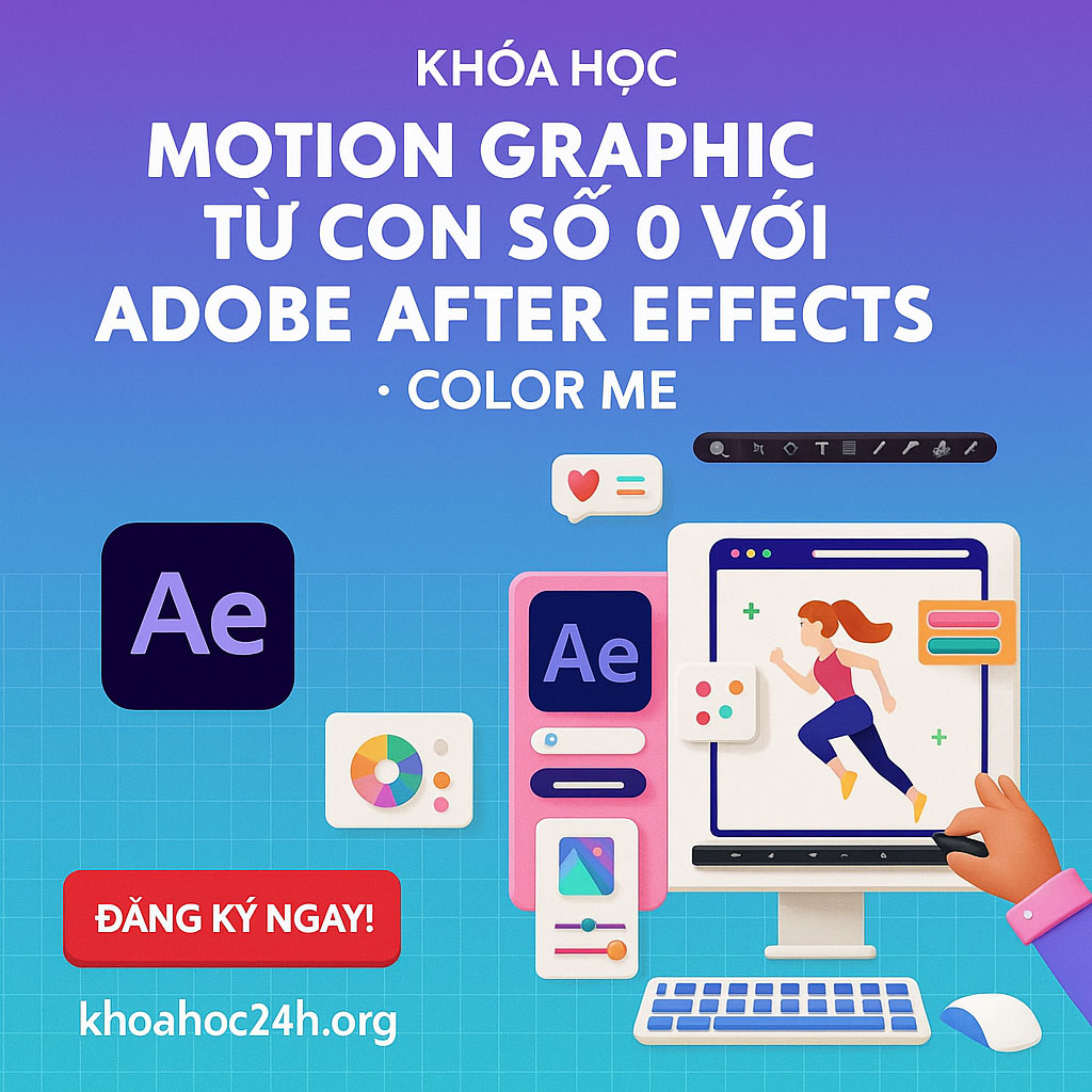 Khóa Học Motion Graphic Từ Con Số 0 Với Adobe After Effects – Color Me Khóa Học Motion Graphic Từ Con Số 0 Với Adobe After Effects – Color Me