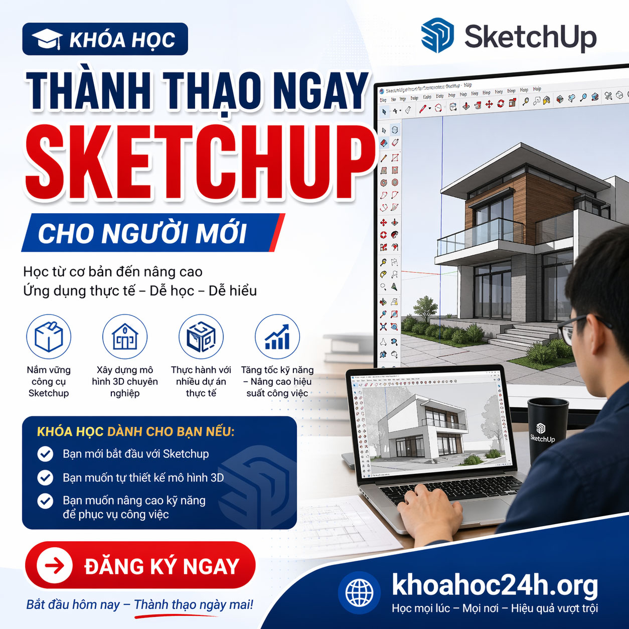 Khóa Học Thành Thạo Sketchup Cho Người Mới