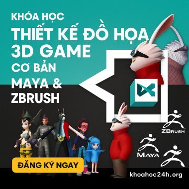 Khoá Học Thiết Kế Đồ Hoạ 3D Game Cơ Bản Với Maya & Zbrush