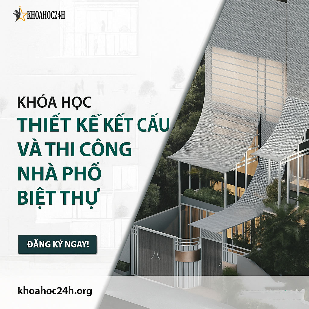 Khóa Học Thiết Kế Kết Cấu Và Thi Công Nhà Phố Biệt Thự Khóa Học Thiết Kế Kết Cấu Và Thi Công Nhà Phố Biệt Thự