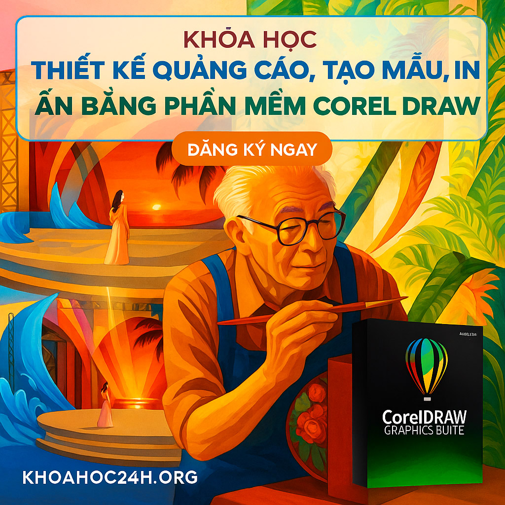 Khóa Học Thiết Kế Quảng Cáo, Tạo Mẫu, In Ấn, Bằng Phần Mềm Coreldraw 2025 Khóa Học Thiết Kế Quảng Cáo, Tạo Mẫu, In Ấn, Bằng Phần Mềm Coreldraw 2025