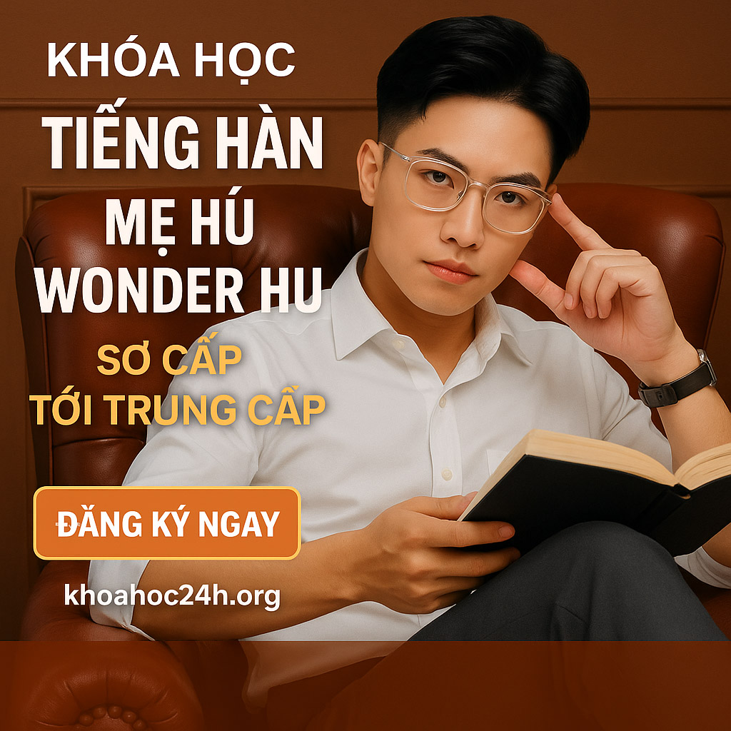 Khóa Học Tiếng Hàn Mẹ Hú Wonder Hu Sơ Cấp Tới Trung Cấp