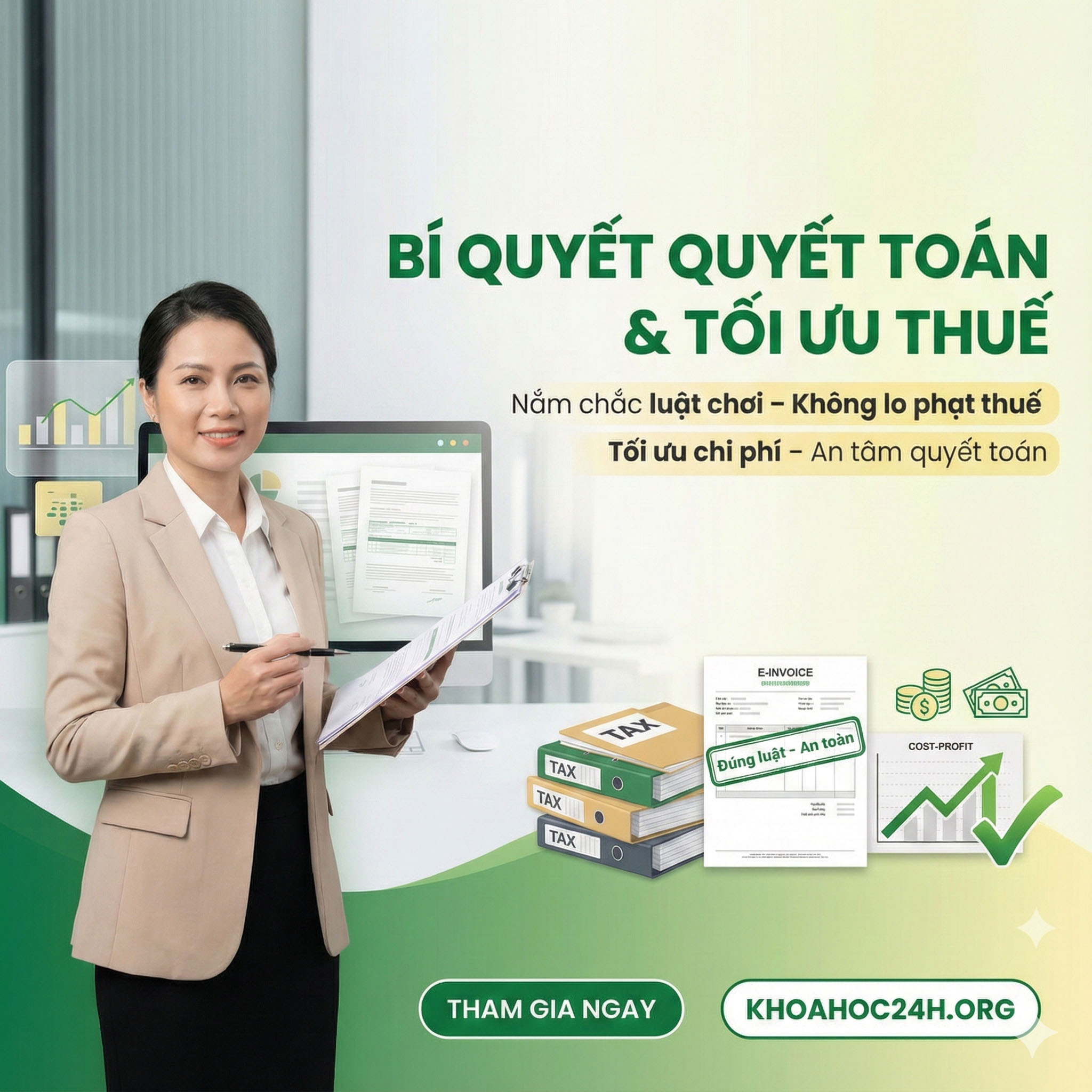 Khóa Học Chia Sẻ Bí Quyết Quyết Toán Và Tối Ưu Thuế Mới Nhất Khóa Học Chia Sẻ Bí Quyết Quyết Toán Và Tối Ưu Thuế Mới Nhất