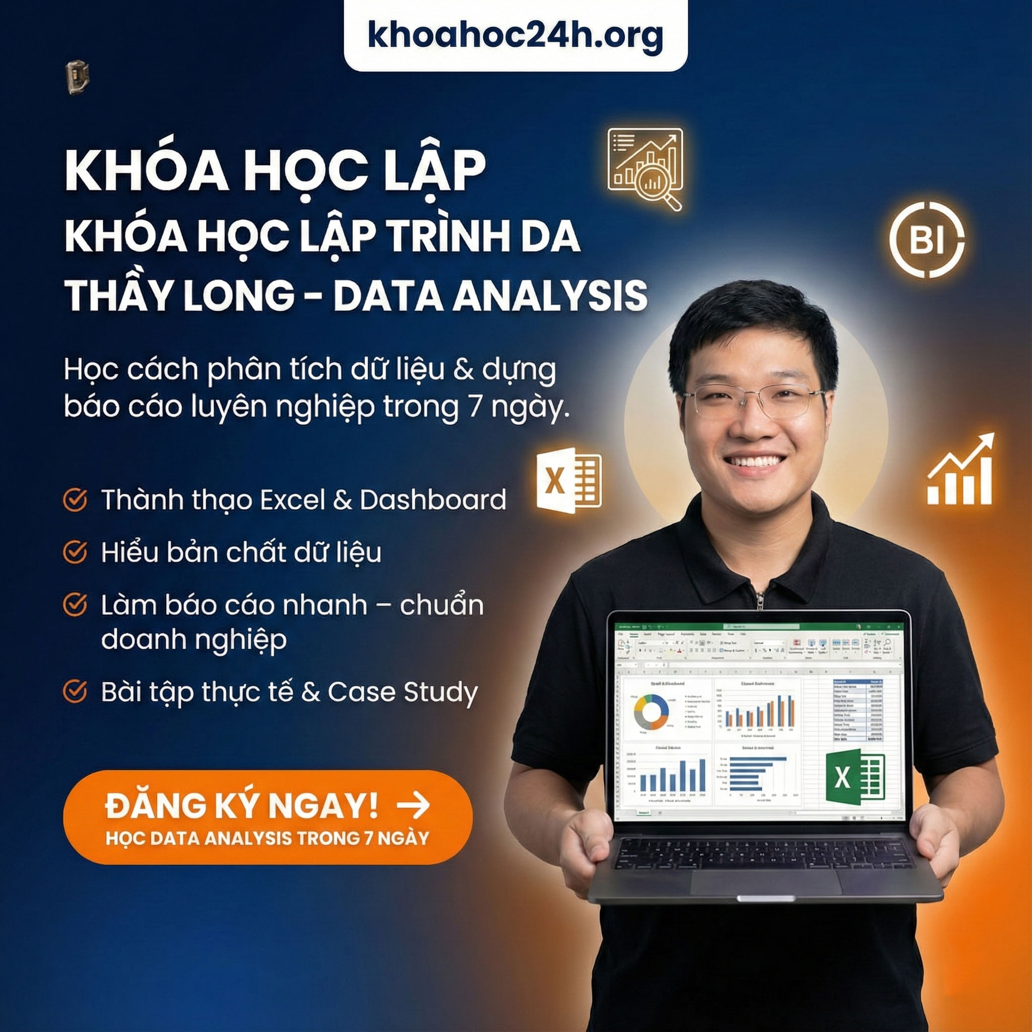 Khóa Học Lập Trình DA Thầy Long – Học Data Analysis Mới Nhất