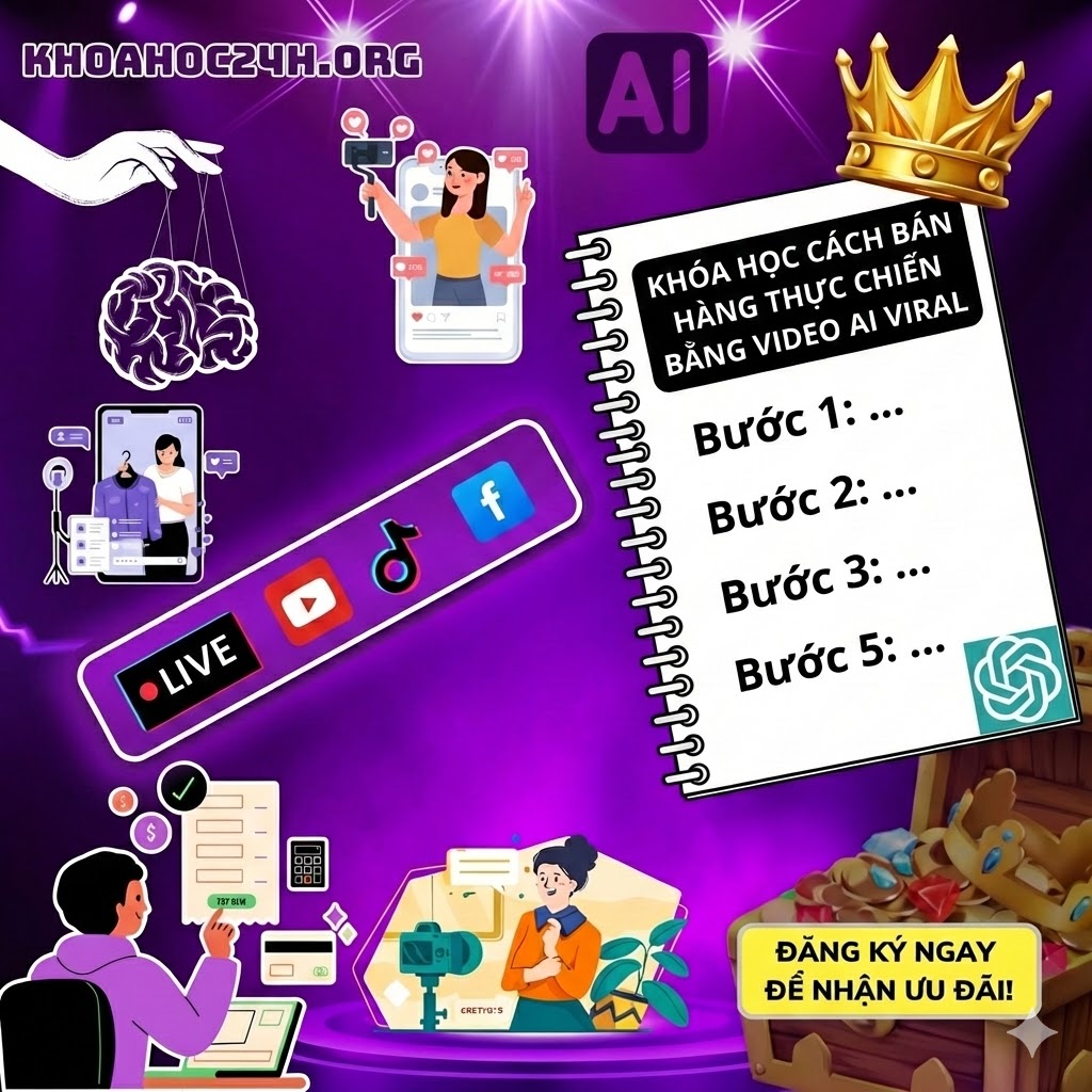 Khóa Học Cách Bán Hàng Thực Chiến Bằng Video AI Viral