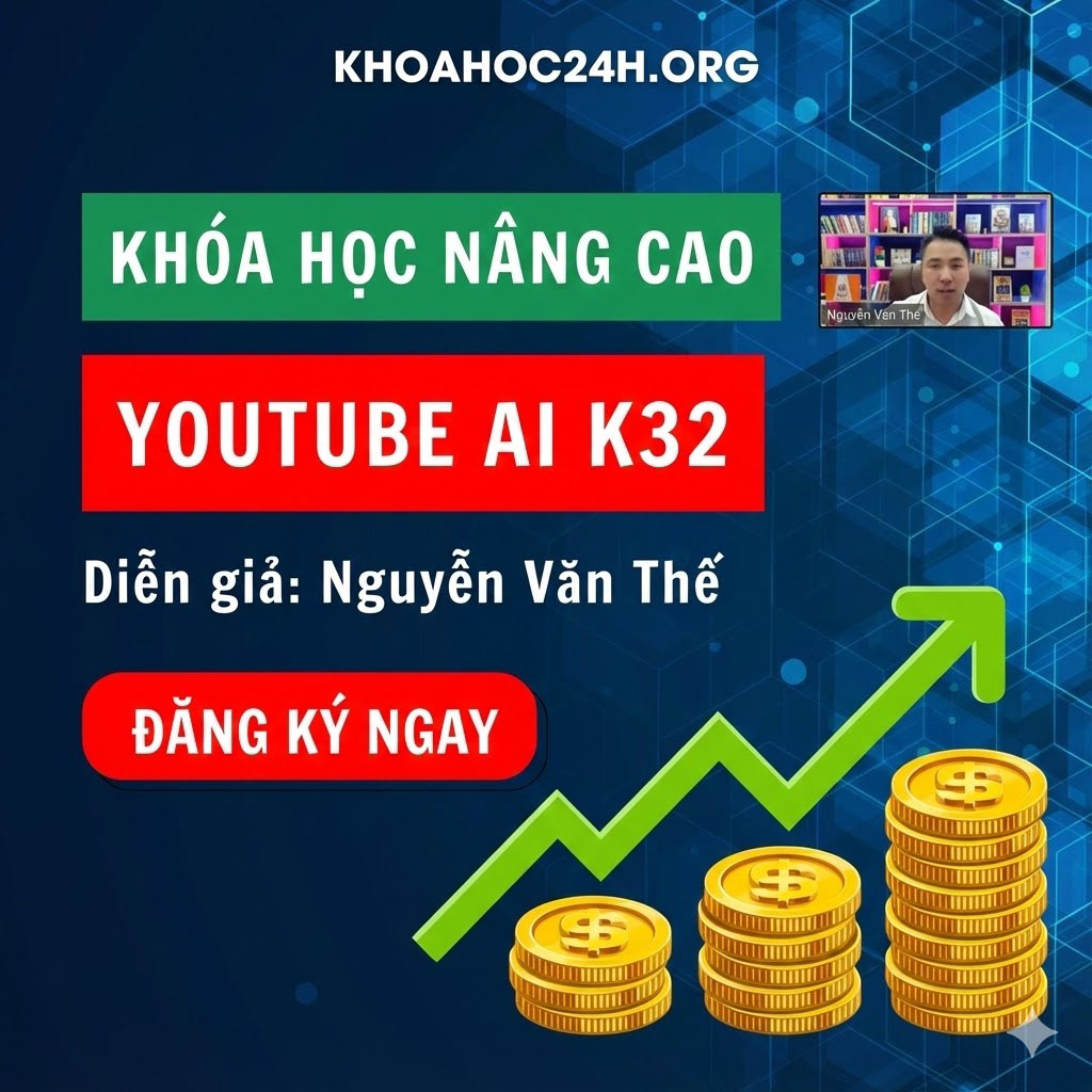 Khóa Học Nâng Cao YouTube AI K32 – Nguyễn Văn Thế
