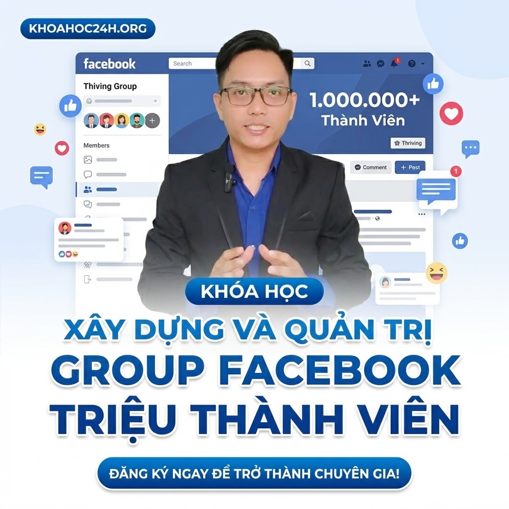 Khóa Học Xây Dựng Và Quản Trị Group Facebook Triệu Thành Viên