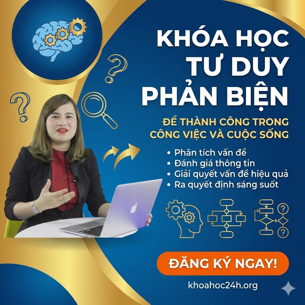 Khóa Học Tư Duy Phản Biện Để Thành Công Trong Công Việc Và Cuộc Sống
