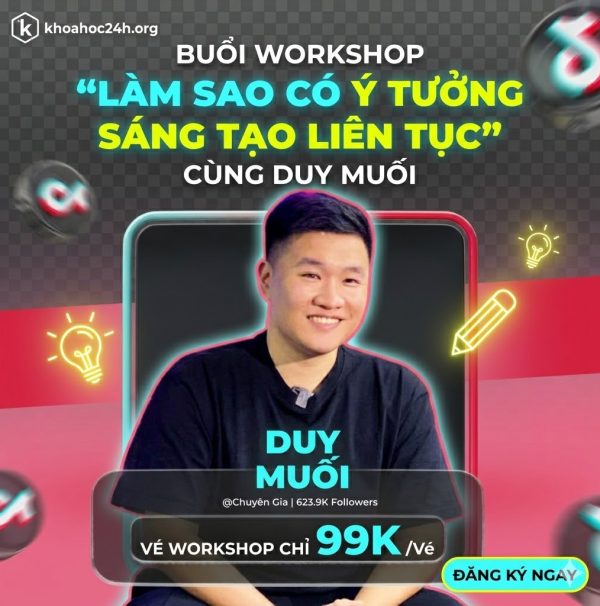 Buổi Workshop “Làm sao có ý tưởng sáng tạo liên tục” Cùng Duy Muối