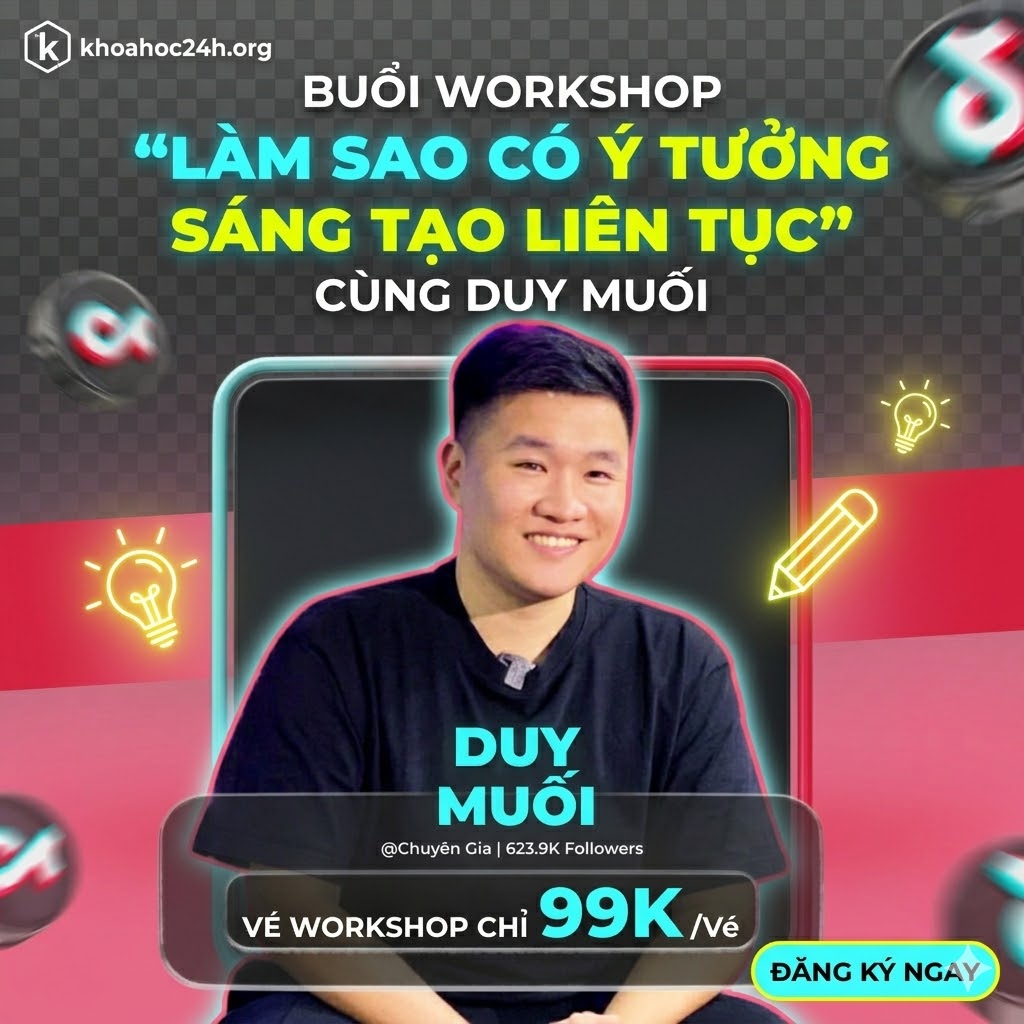 Buổi Workshop “Làm sao có ý tưởng sáng tạo liên tục” Cùng Duy Muối
