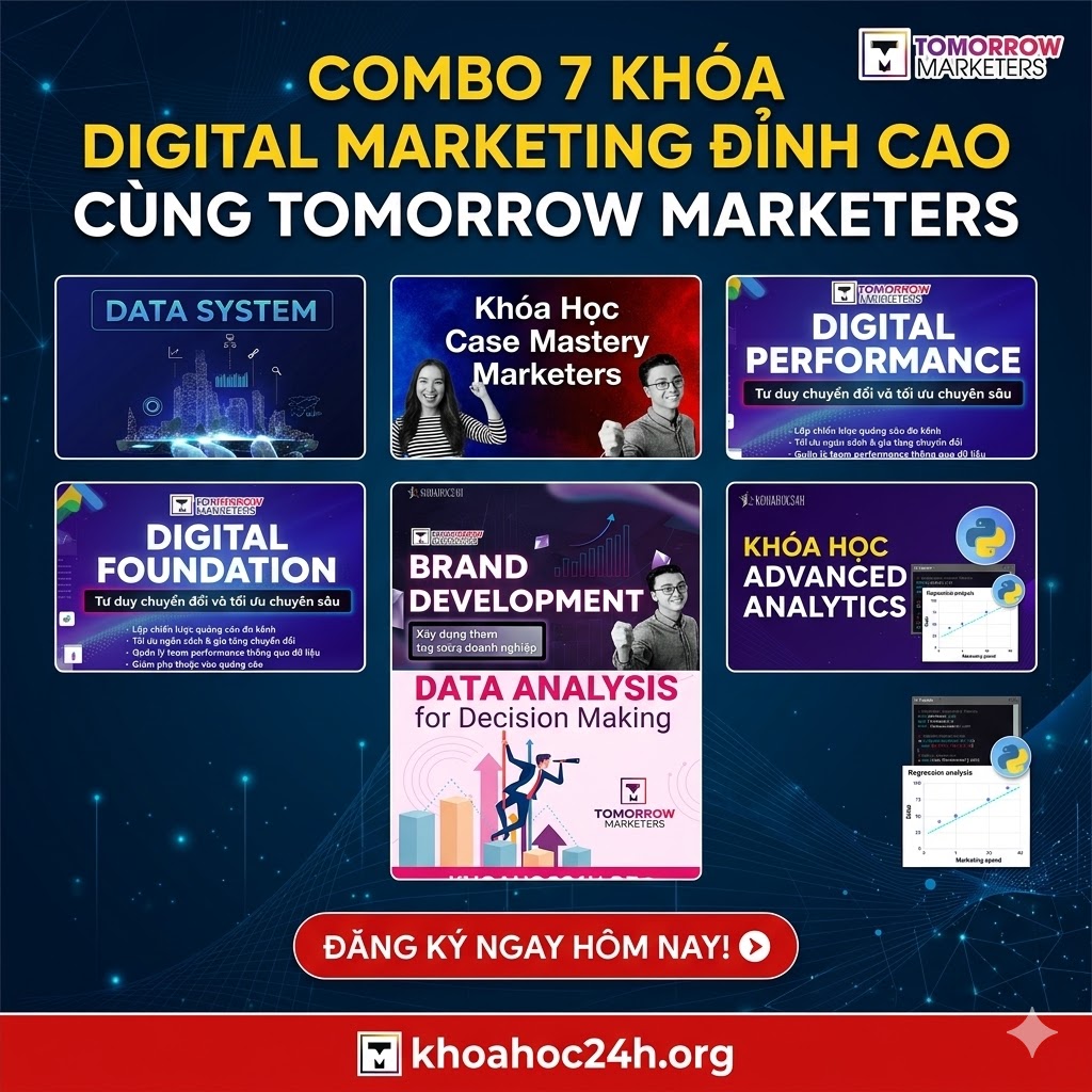 Combo 7 Khóa Digital Marketing Đỉnh Cao Cùng Tomorrow Marketers