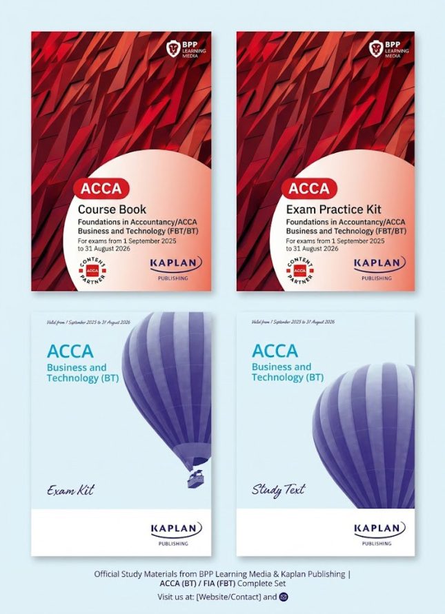 Trọn Bộ tài liệu ACCA - PDF môn F1 BPP & Kaplan Update 2026
