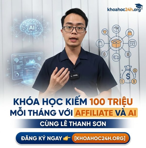 Khóa Học Kiếm 100 Triệu Mỗi Tháng Với Affiliate Và AI Cùng Lê Thanh Sơn