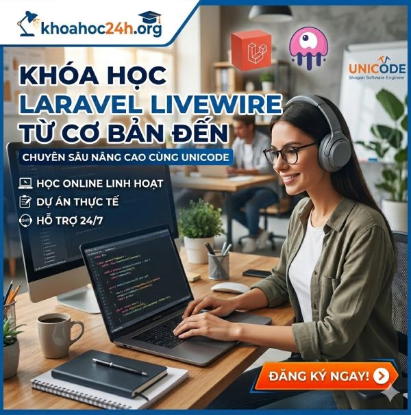 Khóa Học Laravel Livewire từ cơ bản đến nâng cao cùng Unicode